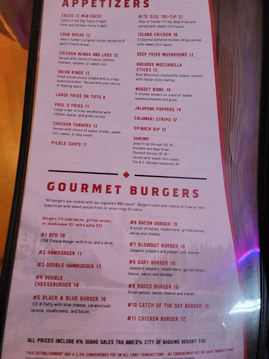 Seven Devils Bar & Steakhouse Menu - Image 3